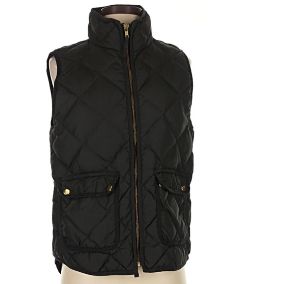 J. Crew Jackets & Blazers - J. Crew Black Quilted Vest